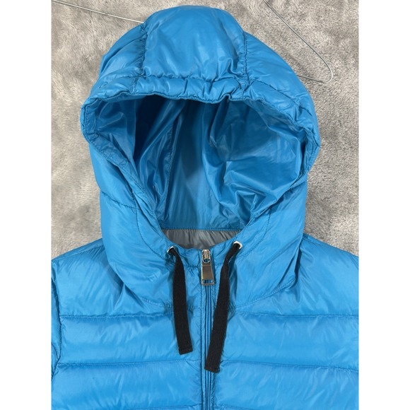 GH Bass Co Down Filled Puffer Jacket Womens M Quilted Lightweight Waterfowl Blue - Picture 10 of 16